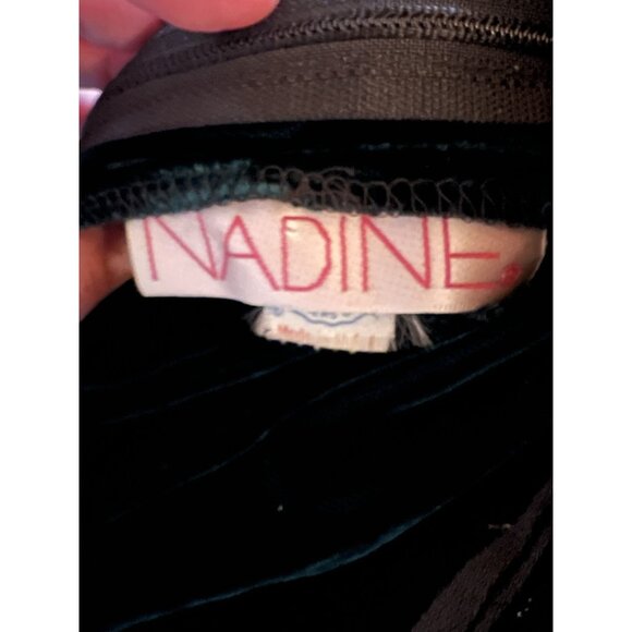 Vintage 90s strappy forest fairy grunge green velvet maxi dress XL whimsigoth - Picture 6 of 16